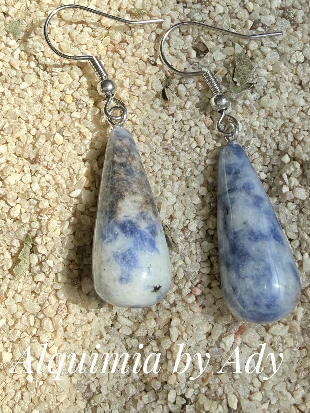 Blue Sodalite and Cream Teardrop Dangle Earrings + FALL ESSENTIALS